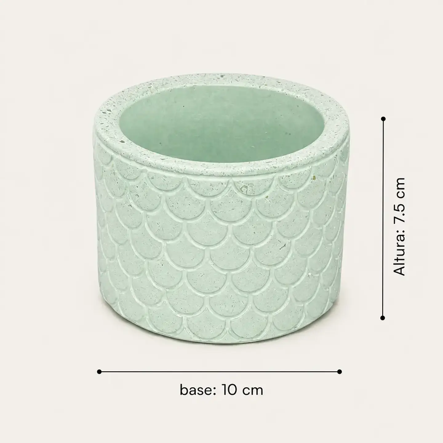 Macetero Texturizado con Escamas – Modelo Océano 5