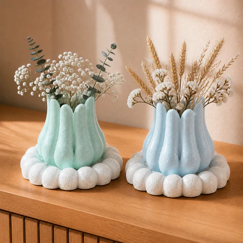 Florero de Tulipán con Base – Modelo Flora
