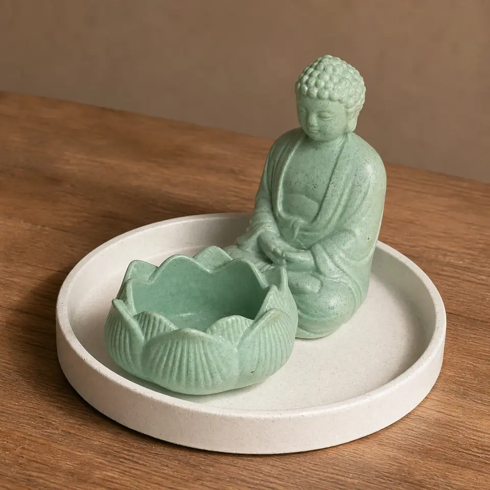 Adorno Zen con Buda y Loto – Modelo Serenidad 2