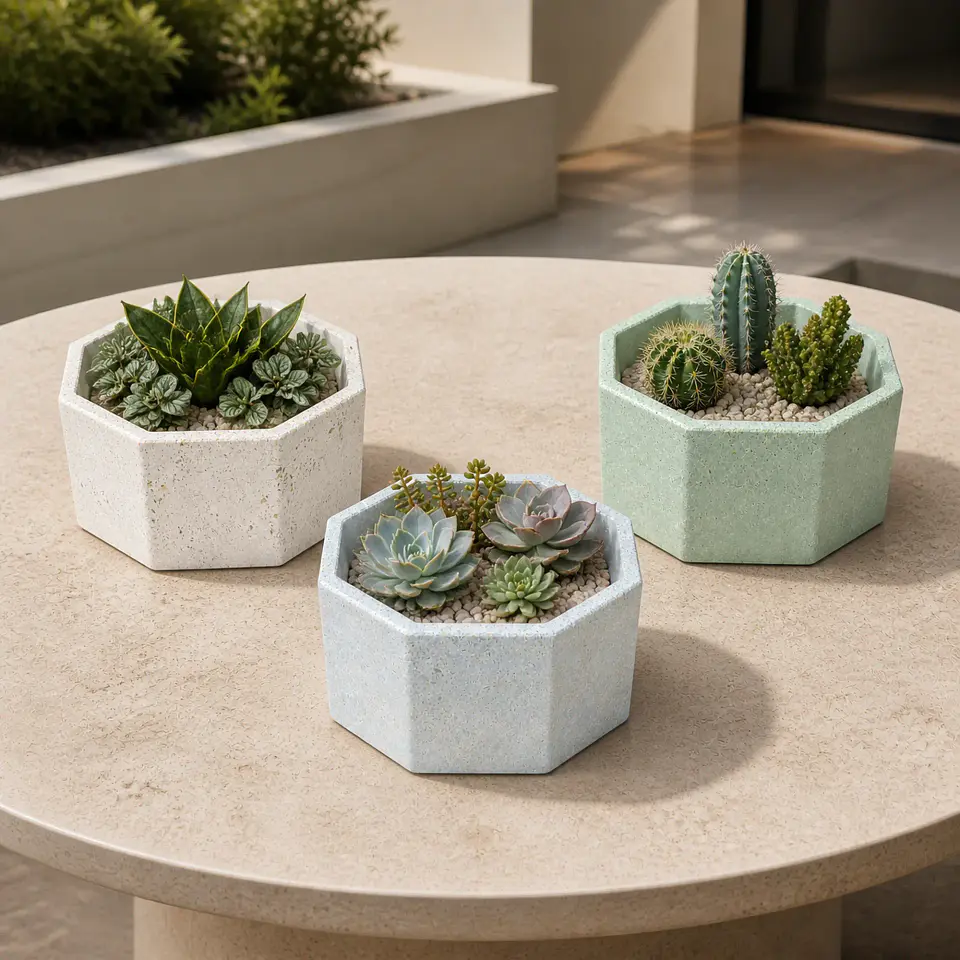 Macetero Geométrico Hexagonal – Modelo Prisma 1