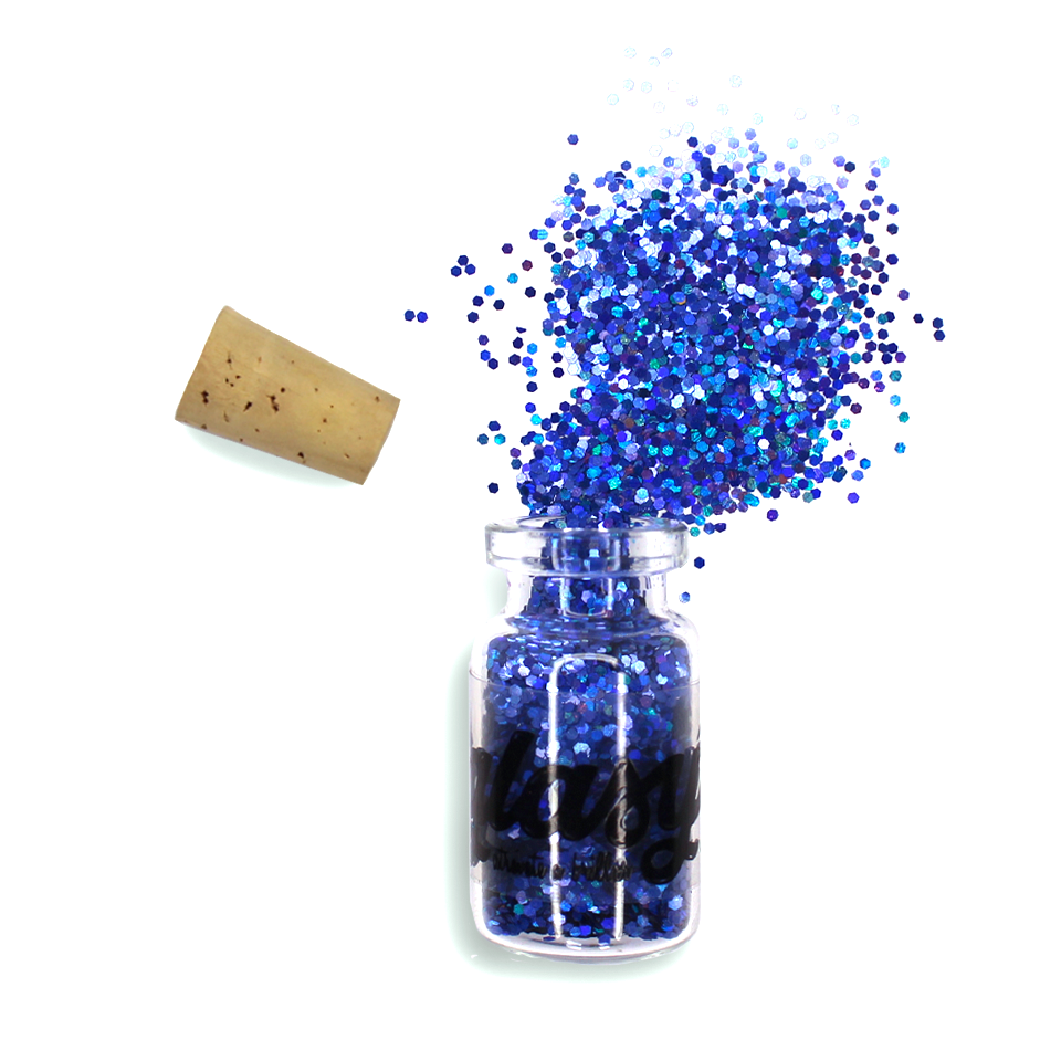 Trocitos Pequeños Azul Oscuro