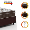 Cama Box Casal Colchão Espuma Orthoface Polar 138x188x25cm Marrom - Suporta Até 120kg Por Pessoa