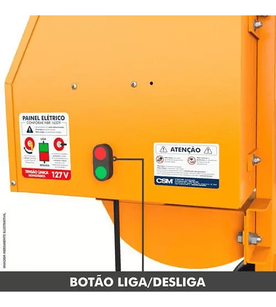 Betoneira Profissional CSM-71000728 400 Litros 2CV 4 Polos 220V