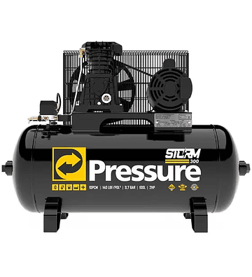 Compressor de Ar 10 Pés 2HP 100 Litros 110/220V Monofásico S - PRESSURE