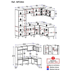 Cozinha Completa de Canto Veneza GB Multimóveis MP2064 com Armário e Balcão Preta Preto