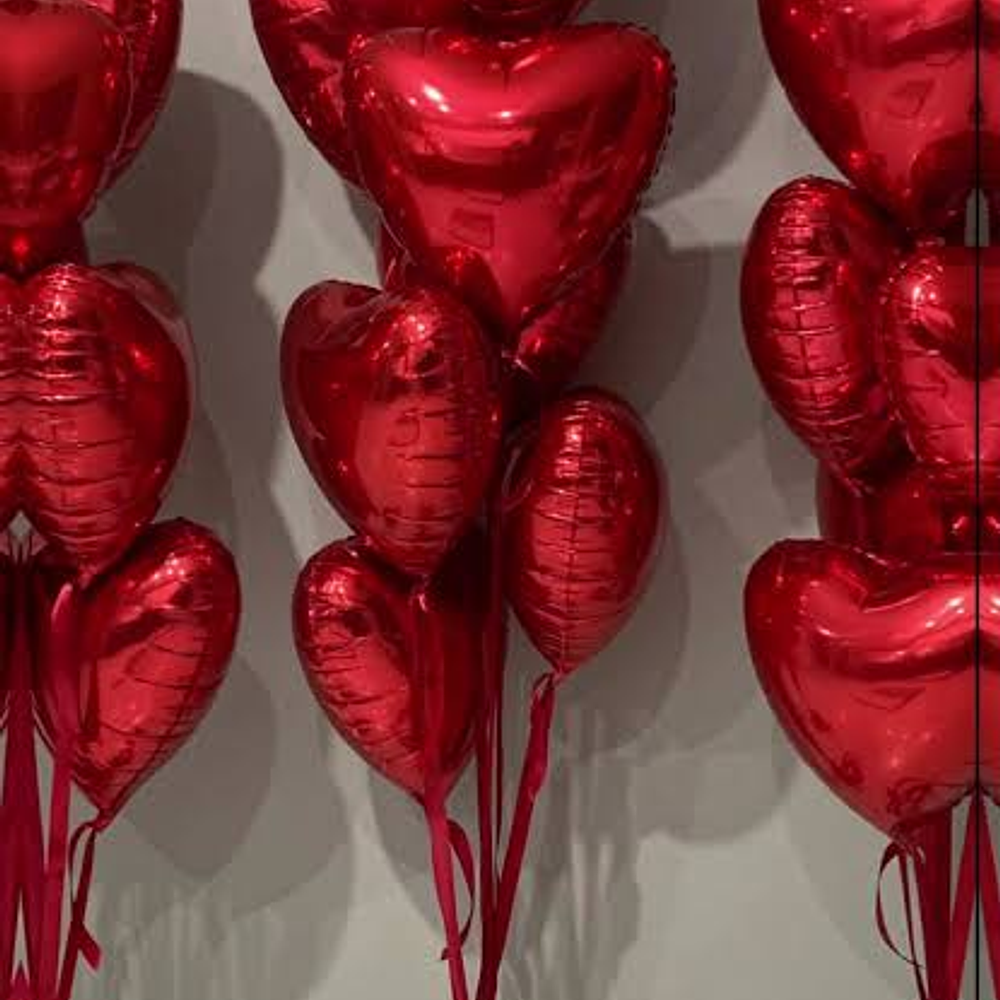Globos corazón helio