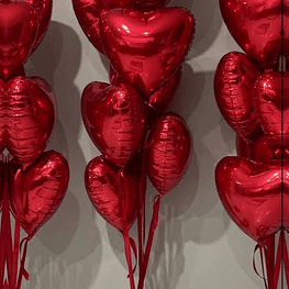Globos corazón helio