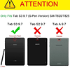 Case Galaxy Tab S3 T820 T825 Recio para Múltiples Ángulos c/ Mica Protectora