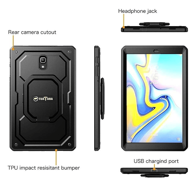 Case Galaxy Tab A T590 2018 Graduable con Múltiples Ángulos c/ Mica FINTIE