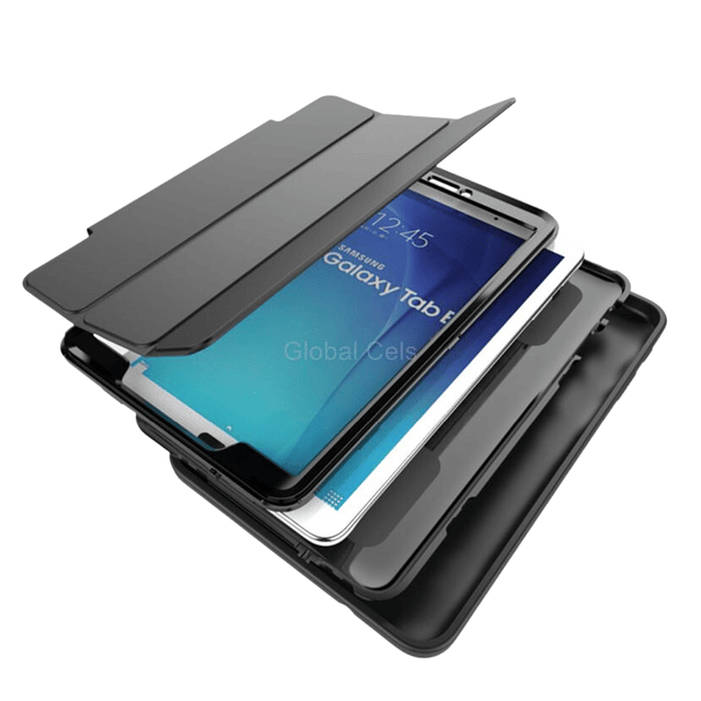 Case Galaxy Tab E 9.6 T560 Funda 360 con Tapa con Parante de 4 partes