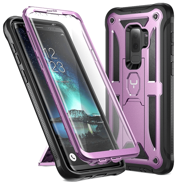 Case Galaxy S9 Plus Morado c/ Apoyo Inclinable c/ Mica Integrada