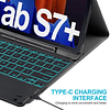 Case con Teclado Galaxy Tab S7 Plus SM-T970/T975/T976 Retroiluminado