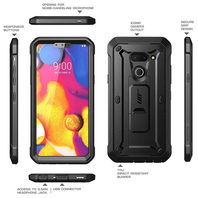 Case LG G8 / LG G8 ThinQ 2019 de cubierta completa funda 360 con parador Supcase