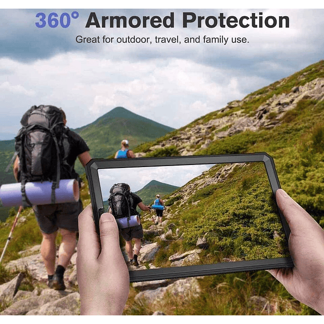 Case Samsung Galaxy Tab S6 de 10,5" SM-T860 T865 T867 2019 ﻿Carcasa 360 c/ Mica y Parador