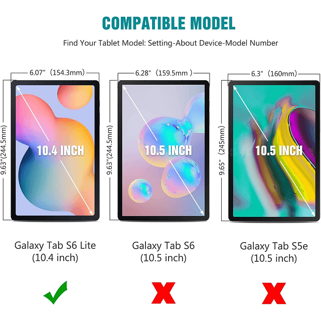 Vidrio Templado Galaxy Tab S6 Lite P610 2020/2022 un 2 Cristales en 1 Pack SM-P610/P613/P615/P619