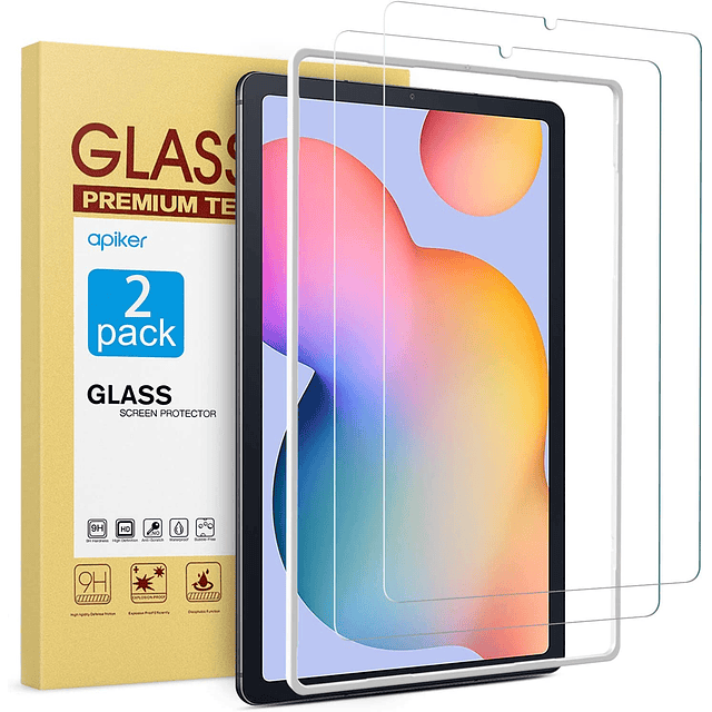Vidrio Templado Galaxy Tab S6 Lite P610 2020/2022 un 2 Cristales en 1 Pack SM-P610/P613/P615/P619