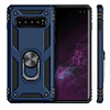 Case Galaxy S10 Plus Funda c/ Anillo Metal Soporte Giratorio Azul Antigolpes