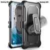 Case Galaxy S8 Plus c/ Apoyo Inclinable y Clip para la correa Celeste con Negro