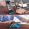 Case Galaxy S8 Plus c/ Apoyo Inclinable y Clip para la correa Celeste con Negro