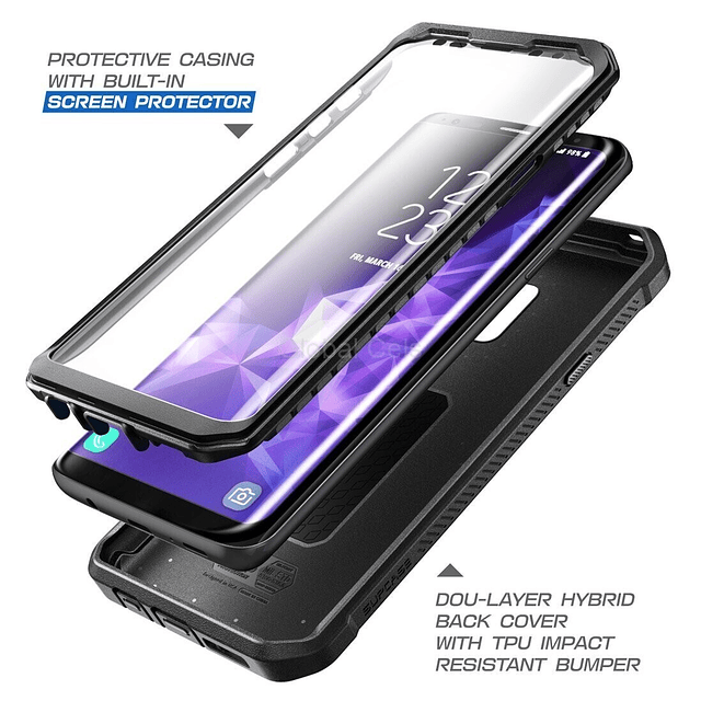 Case Galaxy S9 Plus S9+ Carcasa Supcase de Alta Protección c/ Clip Correa