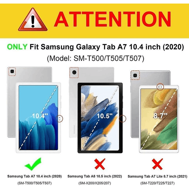 Case con Teclado Fintie para Galaxy Tab A7 10.4 T500 T505 2022 2020 Bluetooth Inalámbrico