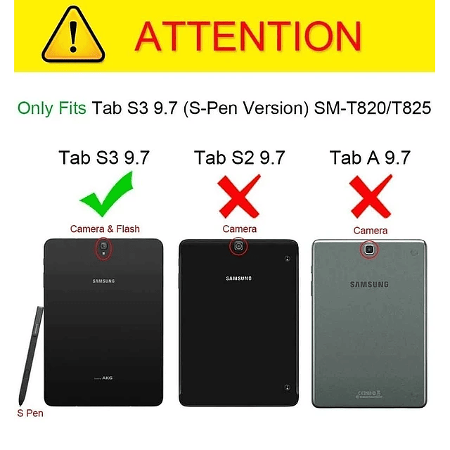 Carcasa para Galaxy Tab S3 SM-T820 T825 Recio para Inclinar Múltiples Ángulos c/ Mica Protectora