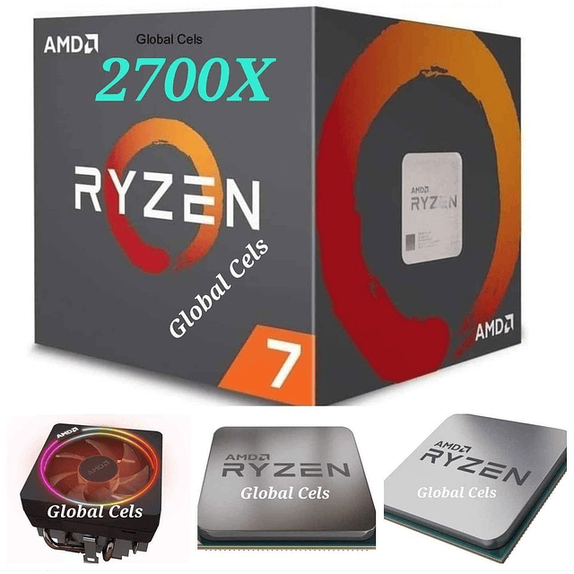 Procesador AMD RYZEN 7 2700x de 8 Núcleos AM4 / 3.7 a 4.3ghz / 20.mb / L3 16mb con Ventilador