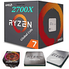 Procesador AMD RYZEN 7 2700x de 8 Núcleos AM4 / 3.7 a 4.3ghz / 20.mb / L3 16mb con Ventilador