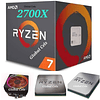 Procesador AMD Ryzen 7 2700X GAMER con 8 núcleos 4.3GHz de frecuencia de Alto Rendimiento en CAJA