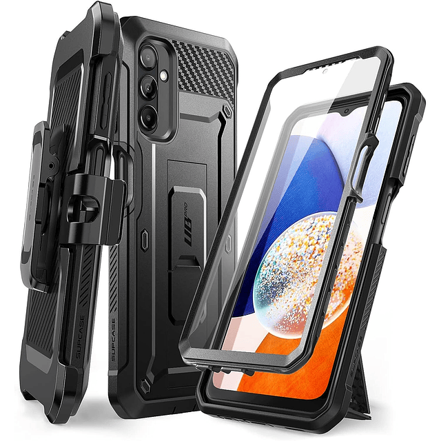 Case Supcase Galaxy A14 5G 2023 Funda 360 c/ Clip para Cinturón c/ Mica Integrada