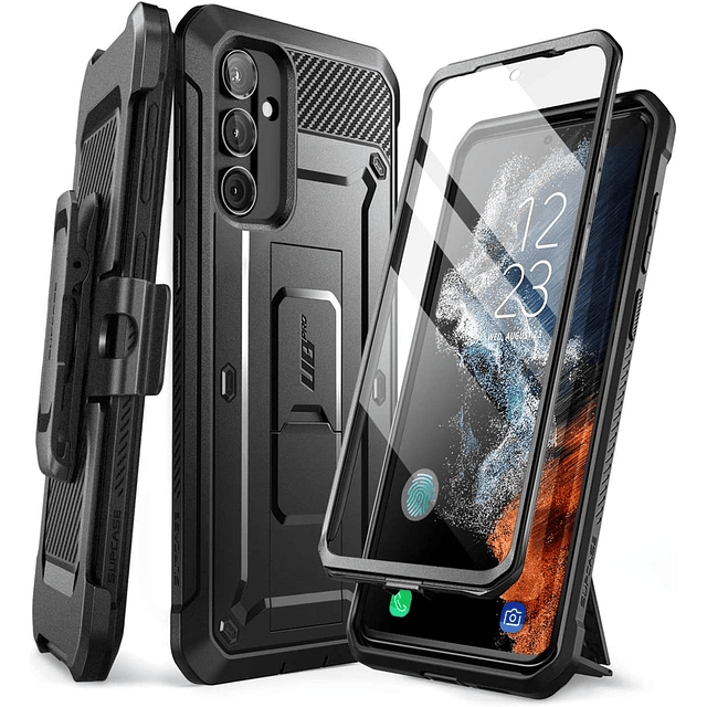 Case Supcase Galaxy A54 5G Funda 360 AntiShock con protector de pantalla con Clip para Correa