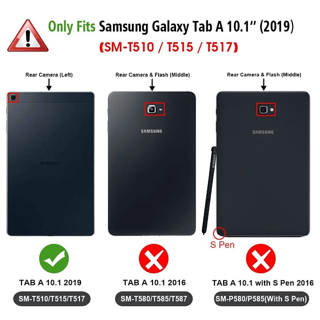 Teclado con Cover Fintie Galaxy Tab A 10 pulgadas 2019 Sm-T510 T515 Bluetooth