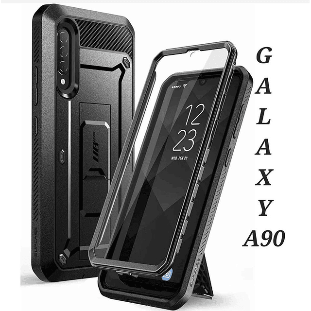 Case Protector Galaxy S20 Ultra A30 A20 A30S A50 A50s A90 Supcase con Gancho para Cinturón