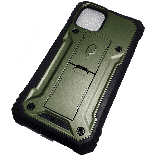Case Funda IPhone 11 Pro 5.8 Poetic Verde Militar Carcasa 360 con Mica y Apoyo Inclinable 