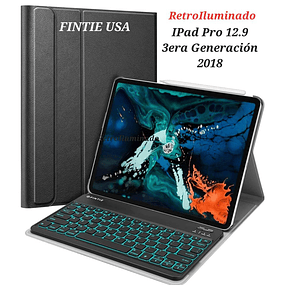 Funda con Teclado iPad Pro de 12.8" 2018 FINTIE Retroiluminado A1876 A2014 A1895 Bluetooth Magnético