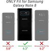 Case Galaxy Note 8 Carcasa 360 c/ Mica y Apoyo Inclinable Negra Antigolpes Youmaker 