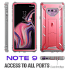 Case Galaxy Note 9 Poetic Recia Carcasa 360 Samsung Note 9 c/ Mica c/ Apoyo en Rosado