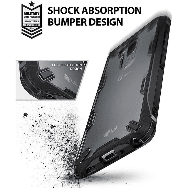 Carcasa Case LG G7 ThinQ 2018 Ringke Fusion-X protector militar contra caídas Transparente