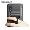 Case Galaxy A10 c/ Vidrio Templado c/ Parante c/ Gancho para correa de 3 partes Negro