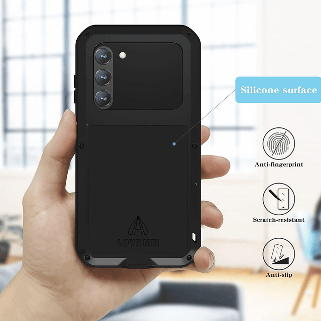 Case Carcasa Galaxy A54 LOVE MEI Protector 360 Metálico Tanque Armadura Real c/ Vidrio c/ Tornillos