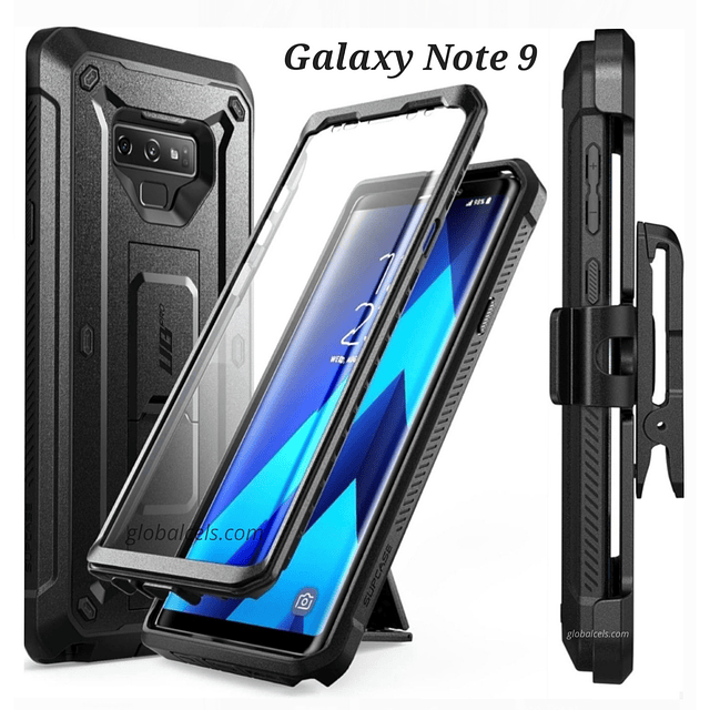 Case GALAXY NOTE 9 de Cubierta Total Fundas 360 c/ Marco c/ Clip para Cinturón Supcase UB Pro