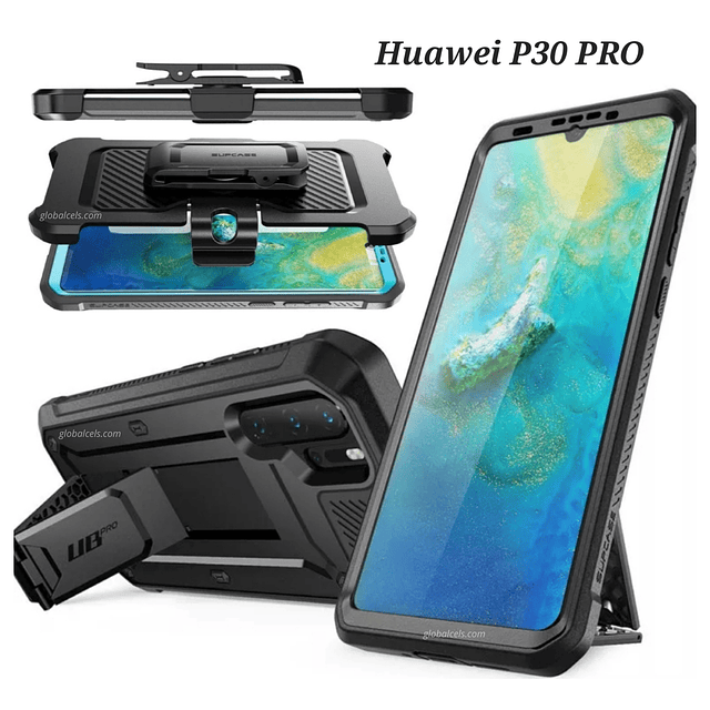 Case HUAWEI P30 PRO Carcasas 360 de Cubierta Total c/ Clip para Correa Supcase AntiShock