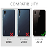 Case Funda Huawei P20 Lite 2018 IMAK Clear Soft TPU con película plástica Transparente Stealth