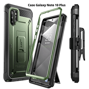 CASE GALAXY NOTE 10 PLUS 10+ Supcase Protector 360 c/ Gancho c/ Parante Verde Negro