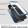 Case Funda Galaxy S7 Edge 2016 c/ Mica Protector de 3 Partes Azul s7 Edge Claico USA