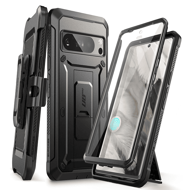 Case Funda Google Pixel 8 Pro 2023 Supcase Carcasa 360° con Mica con Apoyo con Clip para Correa