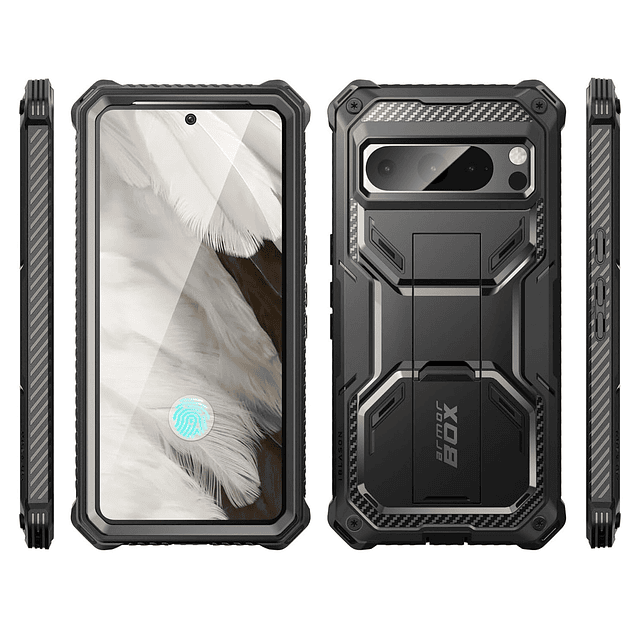 Case Google Pixel 8 Pro 2023 i-Blason Armorbox con Mica con Apoyo con Clip para Correa