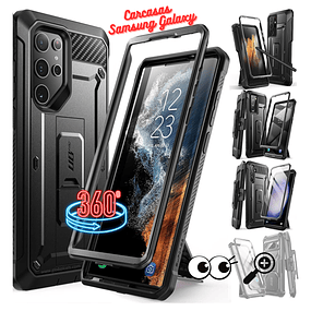 Case Fundas Galaxy S23 FE S22 S21 S20 Ultra S23FE Note 20 10 Plus 9 360 Resistente Completo 360