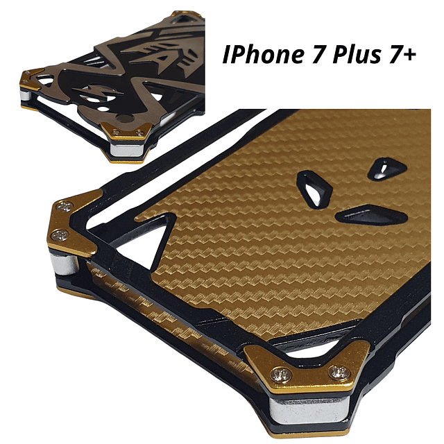 Case IPhone 7 Plus 8 Plus Metal con 4 columnas ajustados con 16 Pernos Modelo Thor 2 Simon
