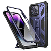 Case IPhone 14 Pro Max 6.7 Azul Metálico Funda 360 con Protector de pantalla